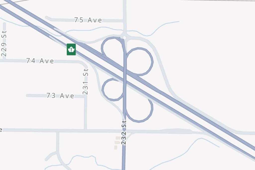 Overnight detours on Highway 1 for 232 Street interchange in Langley