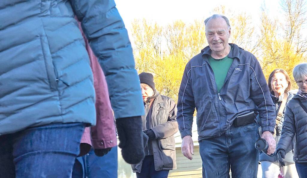 Langley Senior Resources Society centre walking club member Victor Kirkman, a Walnut Grove resident who has participated in more than 40 Sun Runs. (Dan Ferguson/Langley Advance Times)