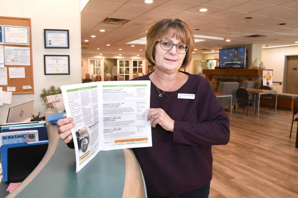 Janet Madden is the member services supervisor and oversees the centre&rsquo;s travel programs. (Heather Colpitts/Langley Advance Times)