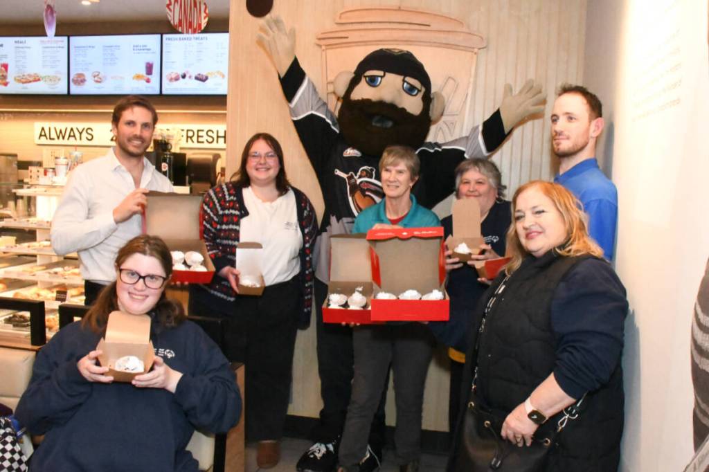 Langley Special Olympics members and their family members were hosted at the Tim Hortons at 8045B 204 St. on Friday, Jan. 30 to kick off the special fundraiser. (Heather Colpitts/Langley Advance Times)
