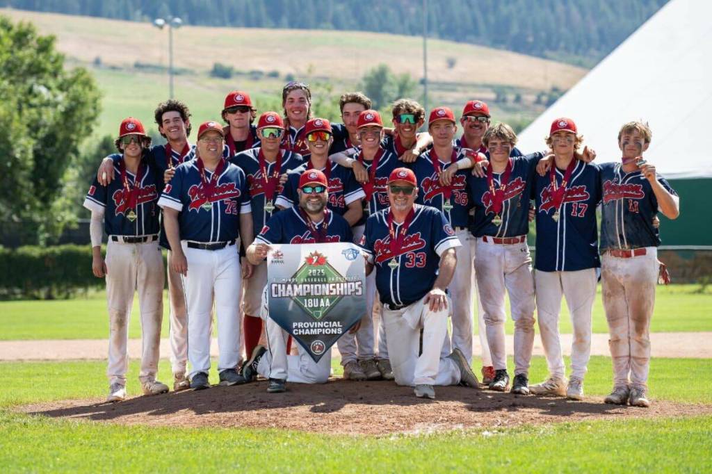 The Vernon Canadians won the B.C. and Western Canadian U18 AA Baseball Championships in 2025. They were named Team of the Year at BC Minor Baseball Association&rsquo;s Coaches Conference Luncheon Saturday, Jan. 31, in Langley. (File photo)