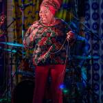 Lorraine Klaasen is the Ontario-based world music singer, at 2026 African Music Festival in Whitehorse. (Kevin Ceniza/ Yukon News)