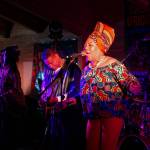 Lorraine Klaasen is the Ontario-based world music singer, at 2026 African Music Festival in Whitehorse. (Kevin Ceniza/ Yukon News)