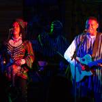 Spaicy Bazille and Alpha Yaya Diallo perform alongside at the 2026 African Music Festival in Whitehorse. (Jake Howarth/Yukon News)