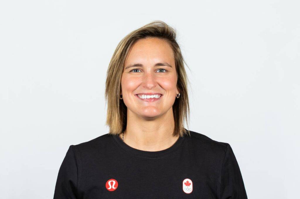 Hockey Canada athlete Marie-Philip Poulin poses for her official headshots on August 26, 2025. Poulin scored during a third-period power play against Germany Saturday (Feb. 14). (Dave Holland/COC MANDATORY CREDIT)